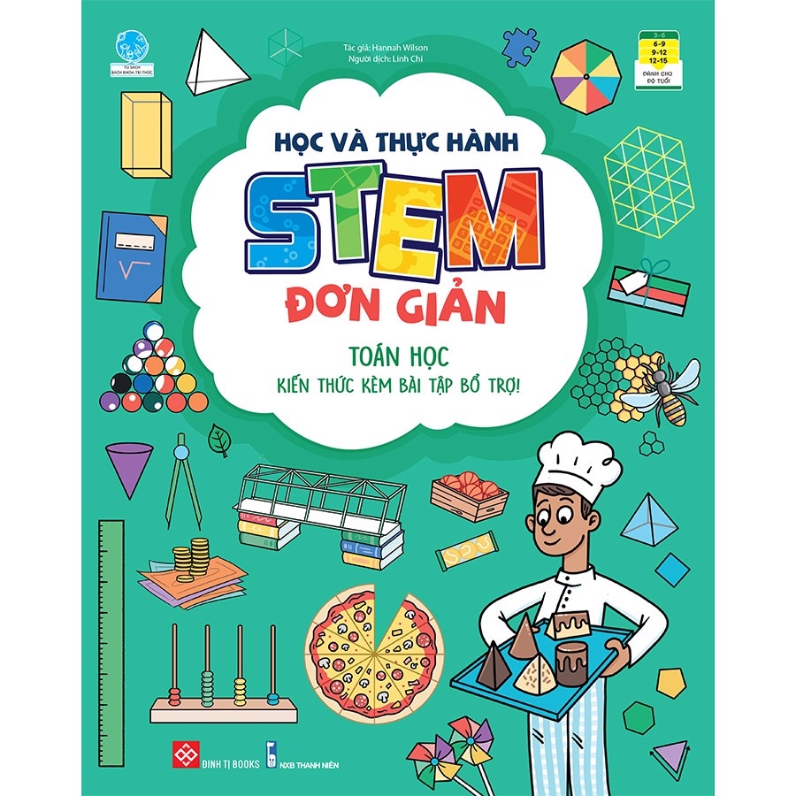 hộp sách học và thực hành stem đơn giản: toán học, khoa học, công nghệ, kỹ thuật