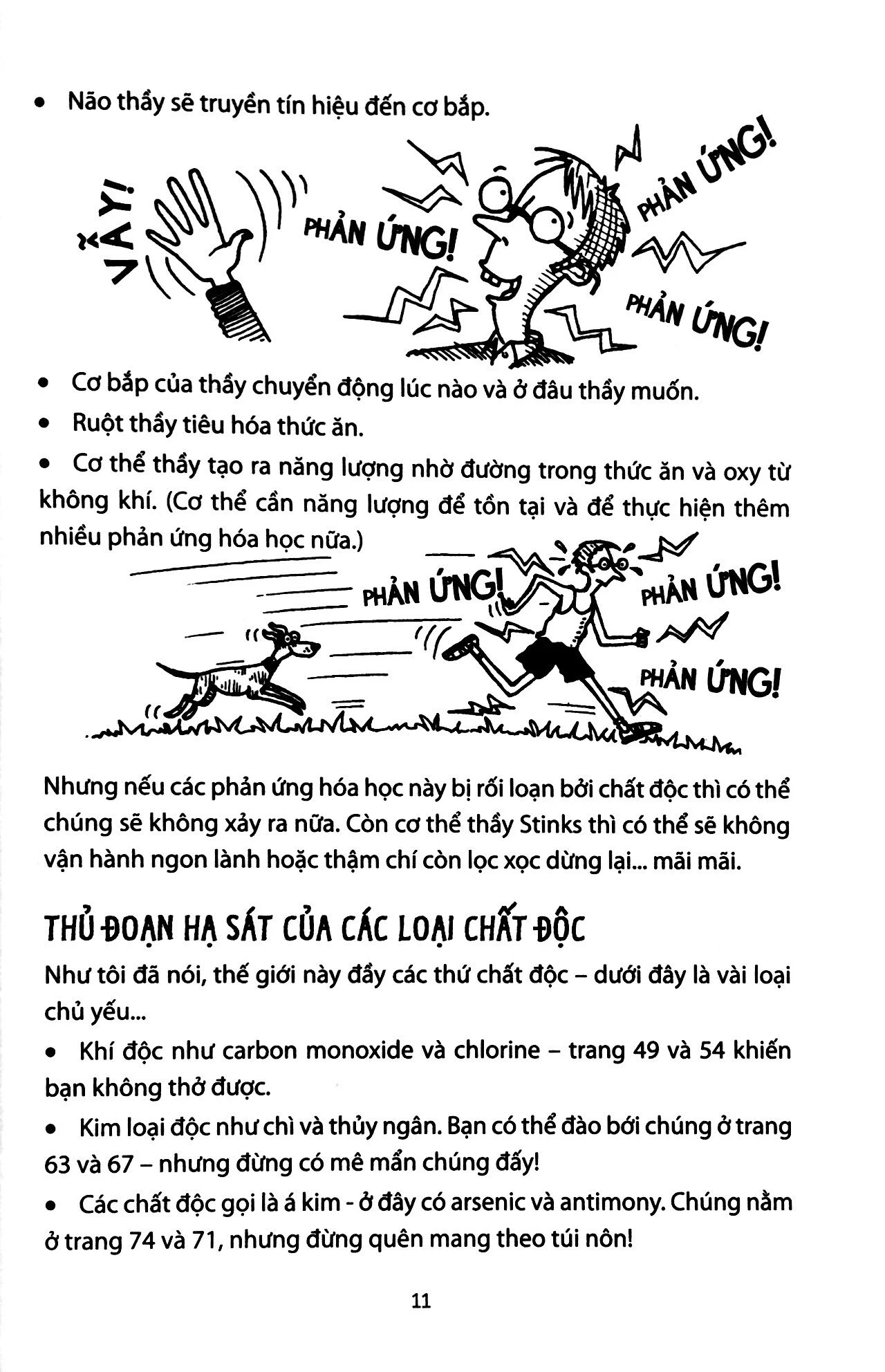 horrible science - chất độc nhức xương