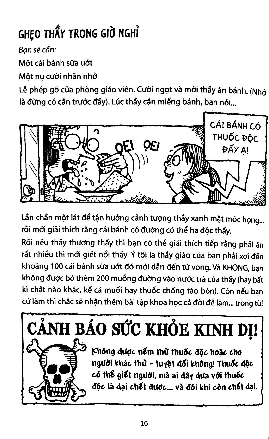 horrible science - chất độc nhức xương