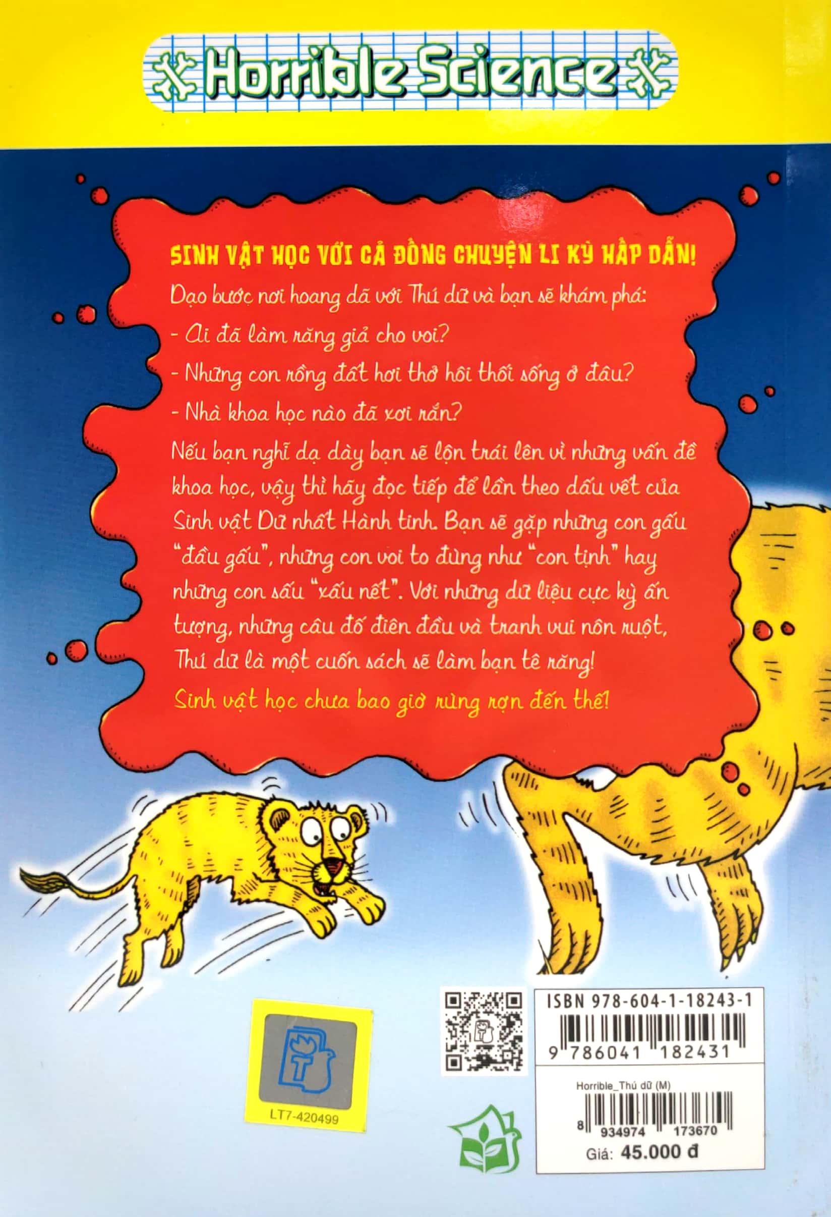 horrible science - thú dữ (tái bản 2021)