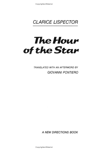 hour of the star