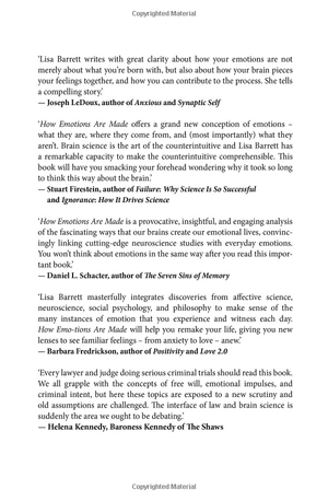 how emotions are made: the secret life of the brain