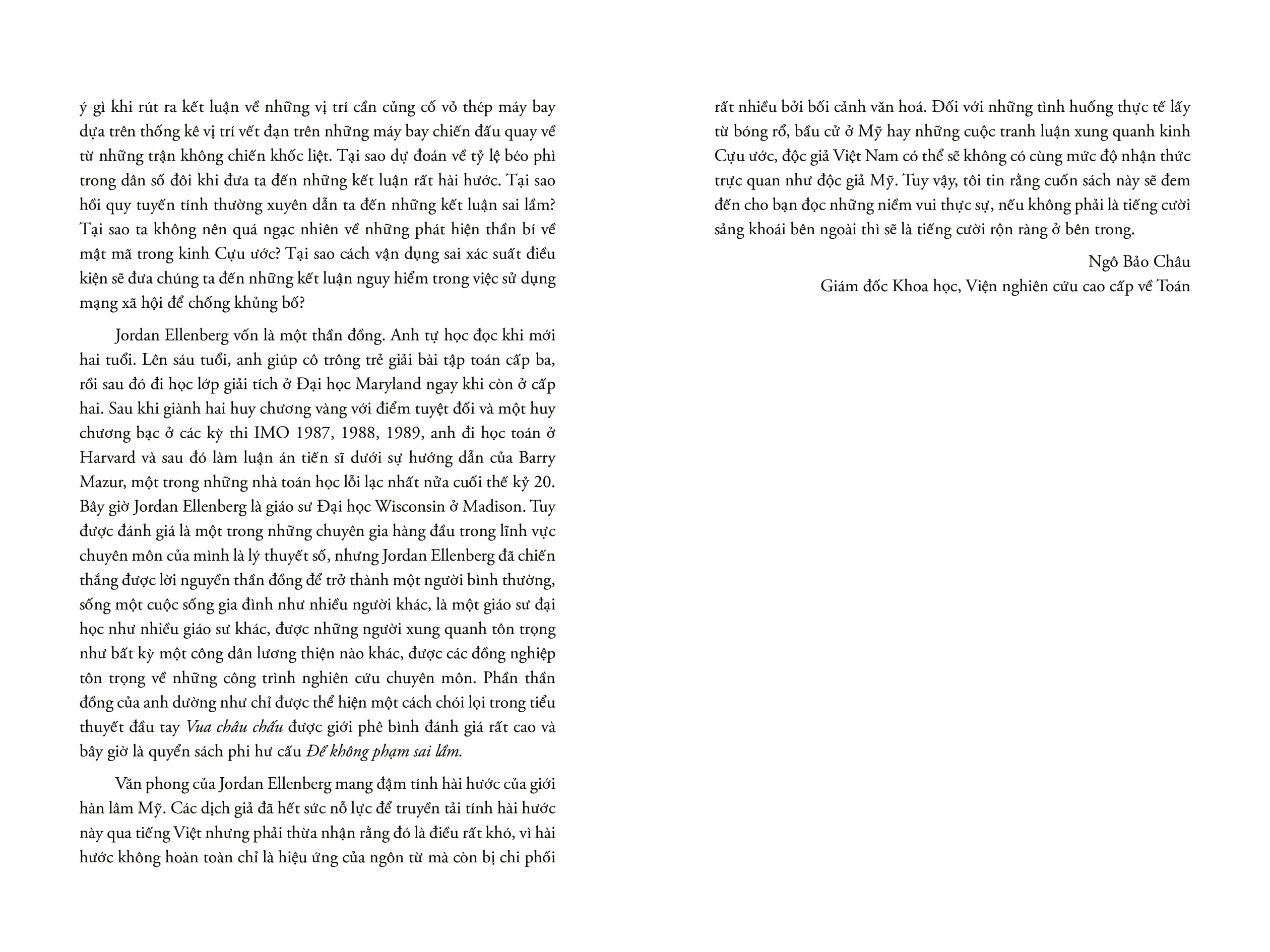 how not to be wrong - để không phạm sai lầm - toán học ẩn chứa trong cuộc sống