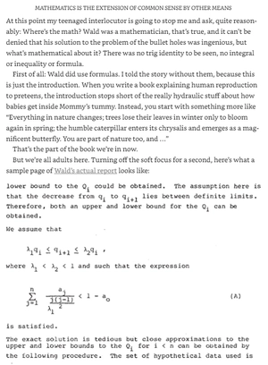 how not to be wrong : the hidden maths of everyday life