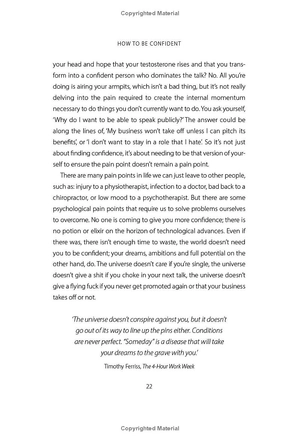 how to be confident: the no.1 sunday times bestseller