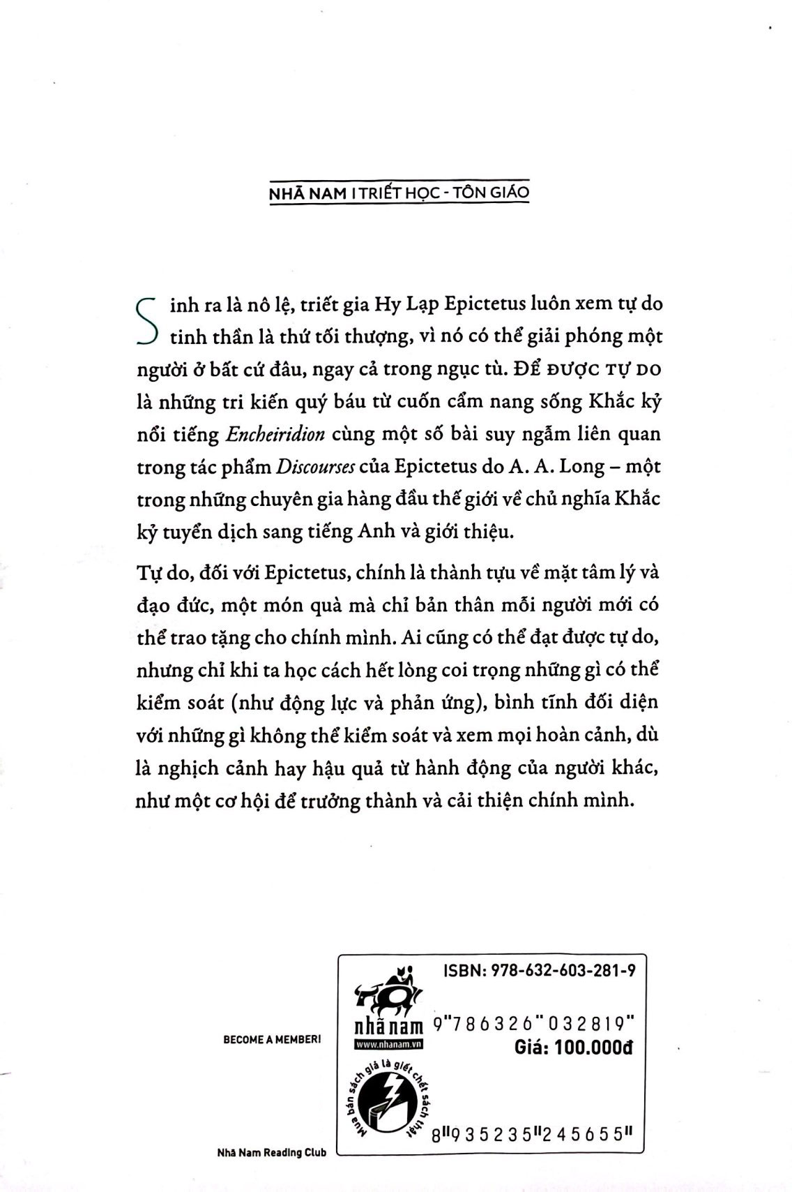 How To Be Free - De Duoc Tu Do - Lam Chu Cuoc Song Theo Triet Ly Co Dai