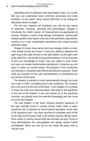how to master nursing calculations: improve your maths and make sense of drug dosage charts