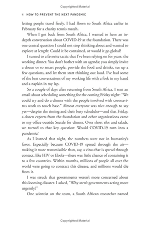 how to prevent the next pandemic