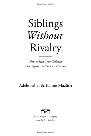 how to talk - siblings without rivalry
