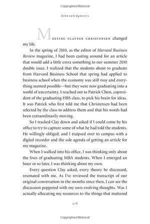 how will you measure your life?