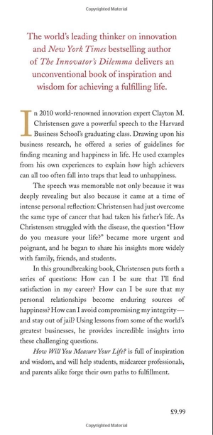 how will you measure your life?