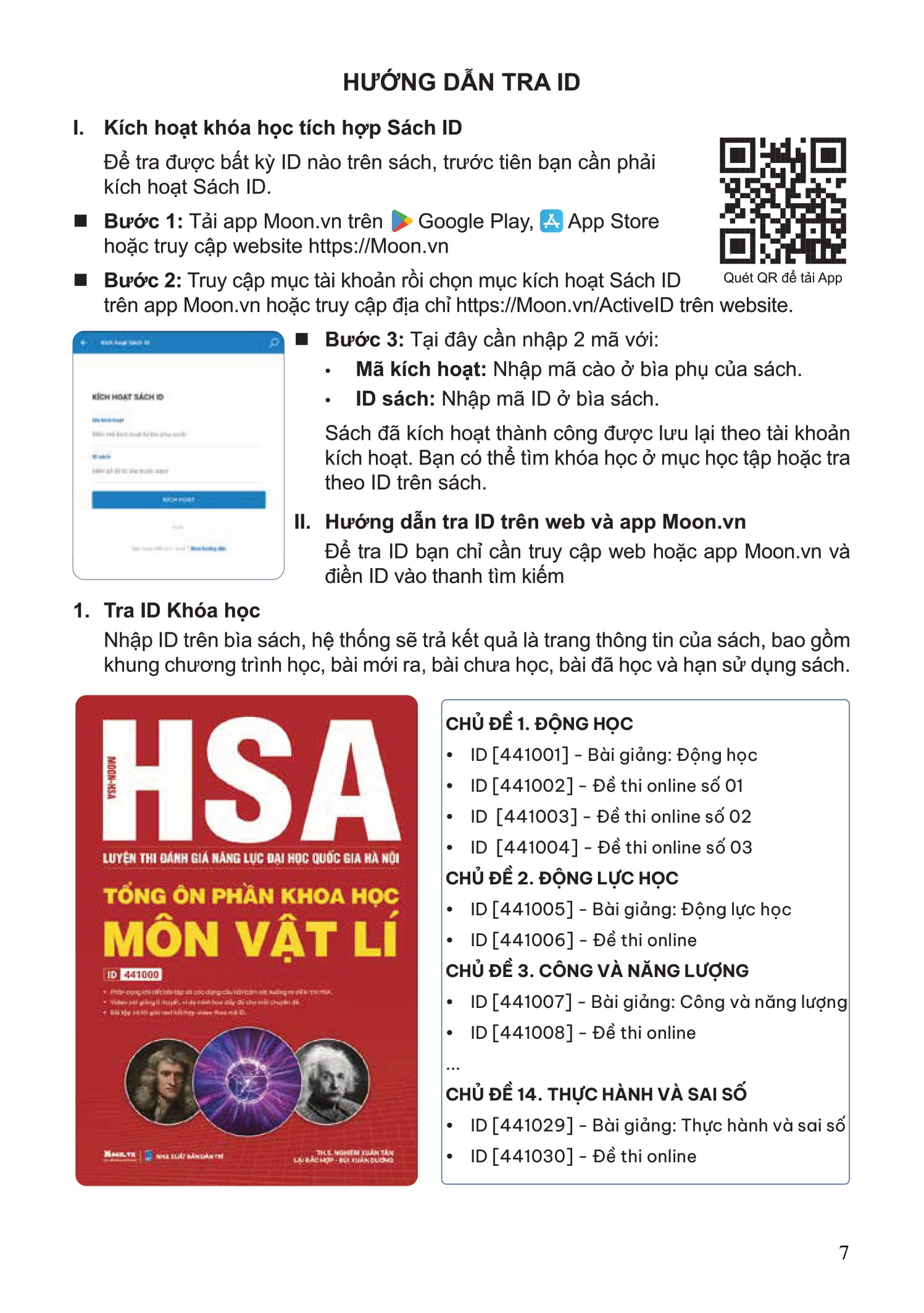 HSA - Luyện Thi Đánh Giá Năng Lực Đại Học Quốc Gia Hà Nội - Tổng Ôn Phần Khoa Học - Môn Vật Lí