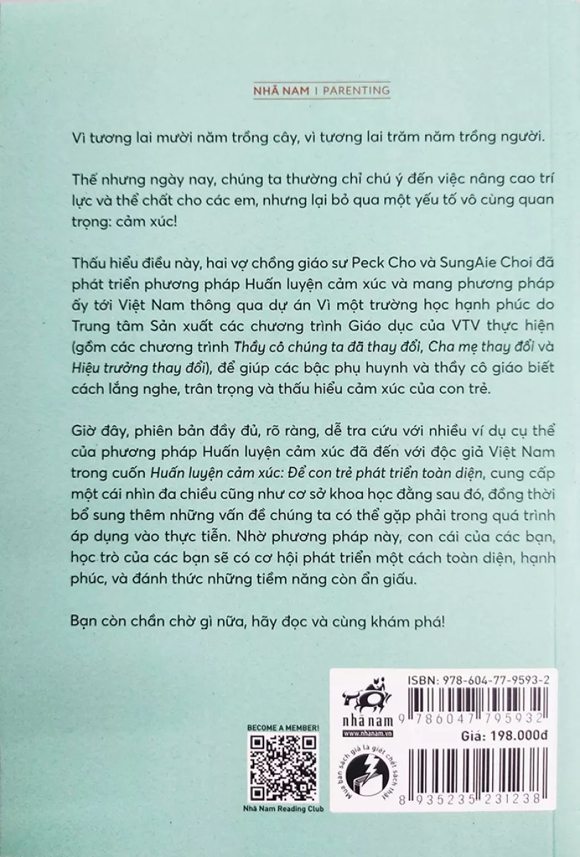 huấn luyện cảm xúc - để con trẻ phát triển toàn diện