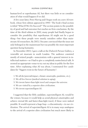 human compatible: artificial intelligence and the problem of control