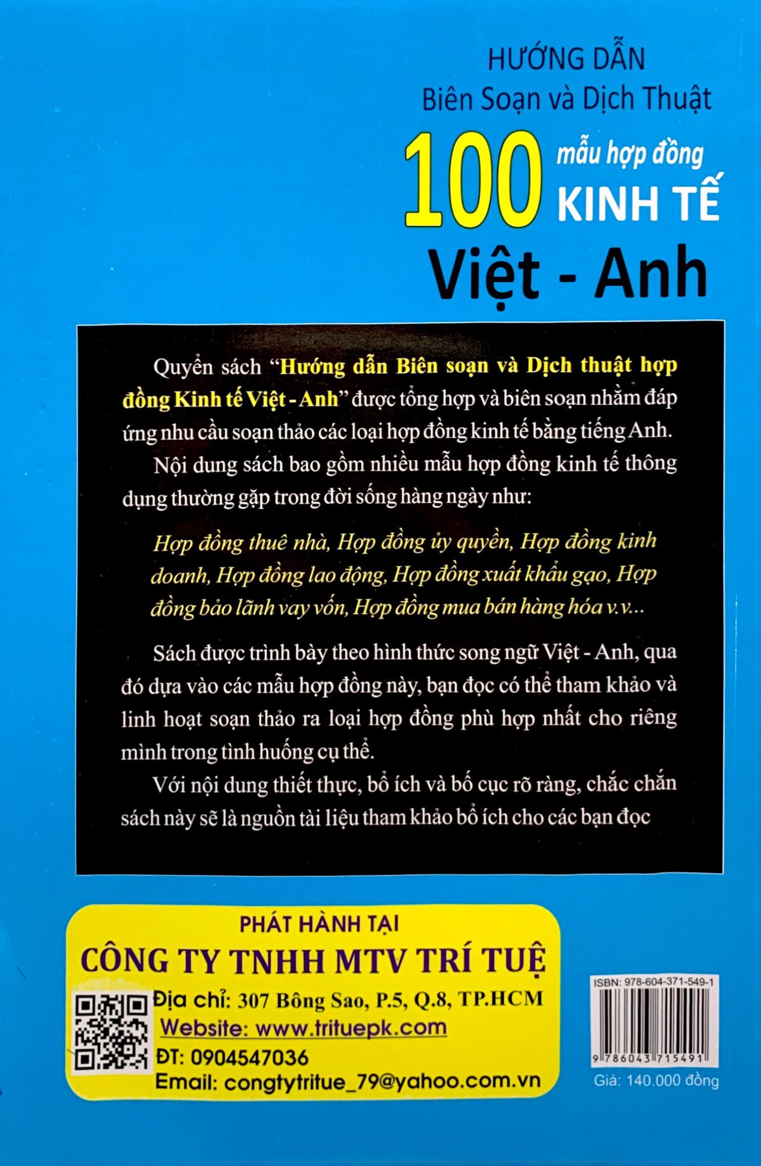 hướng dẫn biên soạn và dịch thuật 100 mẫu hợp đồng kinh tế việt - anh