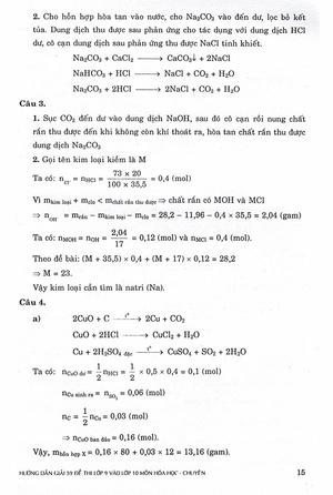 hướng dẫn giải 59 đề thi lớp 9 vào lớp 10 môn hóa học các trường chuyên - lớp chuyên bắc - trung - nam
