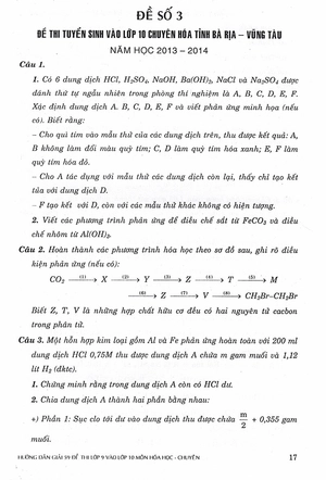hướng dẫn giải 59 đề thi lớp 9 vào lớp 10 môn hóa học các trường chuyên - lớp chuyên bắc - trung - nam