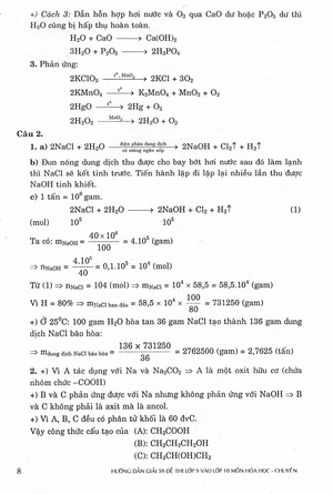 hướng dẫn giải 59 đề thi lớp 9 vào lớp 10 môn hóa học các trường chuyên - lớp chuyên bắc - trung - nam