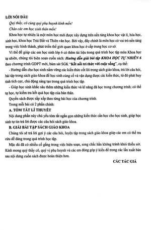 hướng dẫn giải bài tập khoa học tự nhiên 6 (theo bộ sách kết nối tri thức)