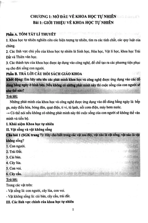 hướng dẫn giải bài tập khoa học tự nhiên 6 (theo bộ sách kết nối tri thức)