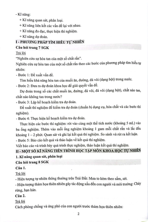 hướng dẫn giải bài tập khoa học tự nhiên 7 (theo bộ sách kết nối tri thức)