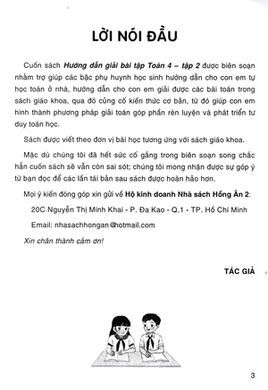 hướng dẫn giải bài tập toán 4 - tập 2 (bám sát sgk chân trời sáng tạo)