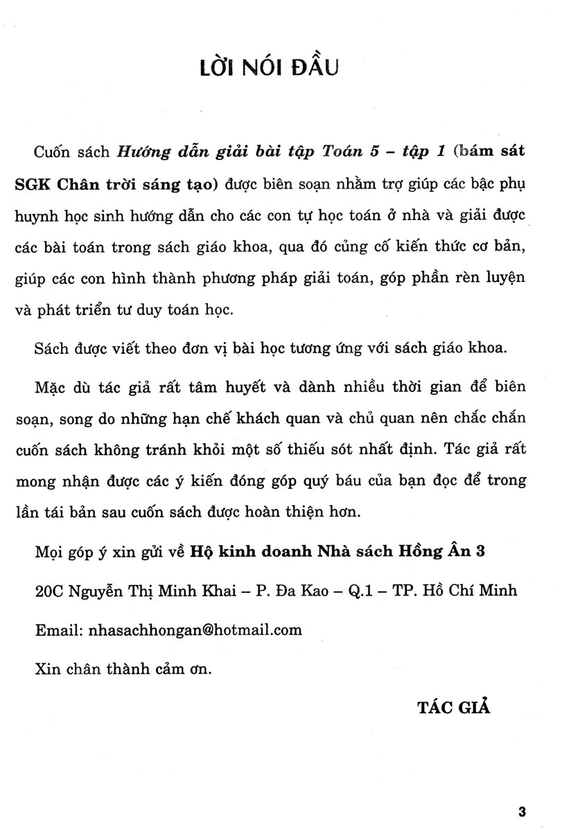Hướng Dẫn Giải Bài Tập Toán 5 - Tập 1 (Chân Trời)