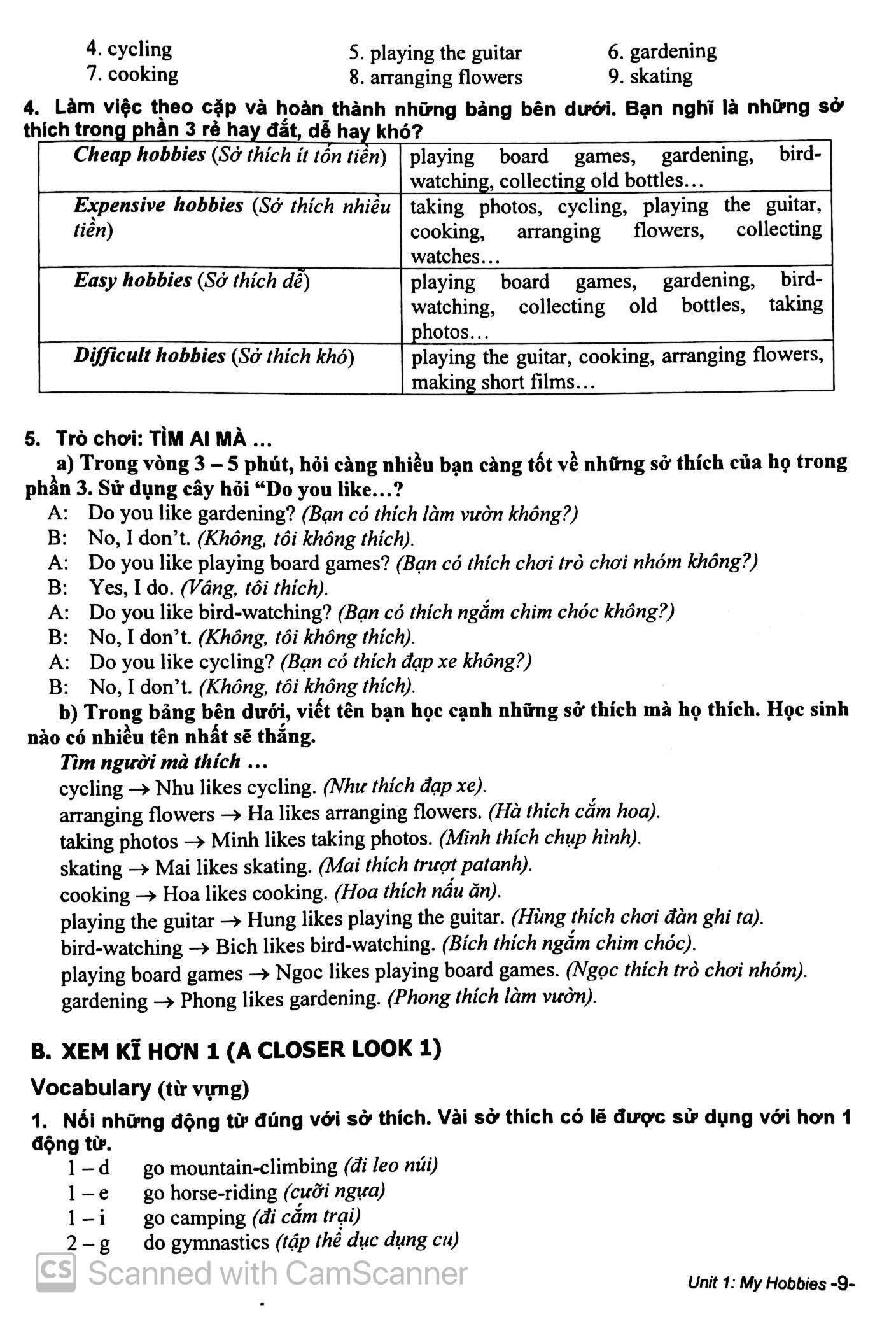 hướng dẫn học & làm bài tiếng anh 7
