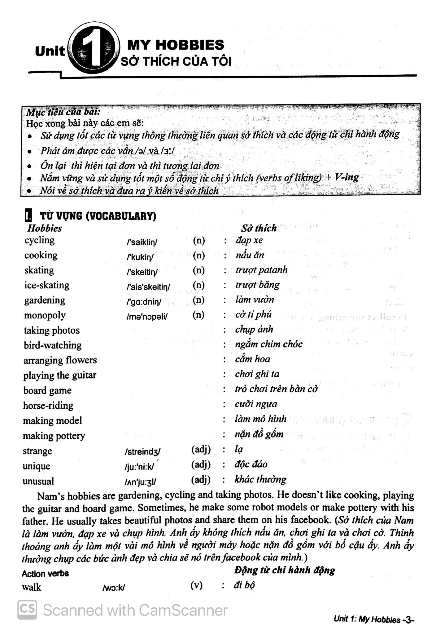 hướng dẫn học & làm bài tiếng anh 7