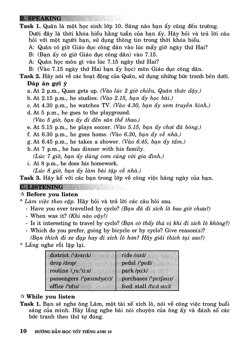 hướng dẫn học tốt tiếng anh 10 (tái bản 2018)