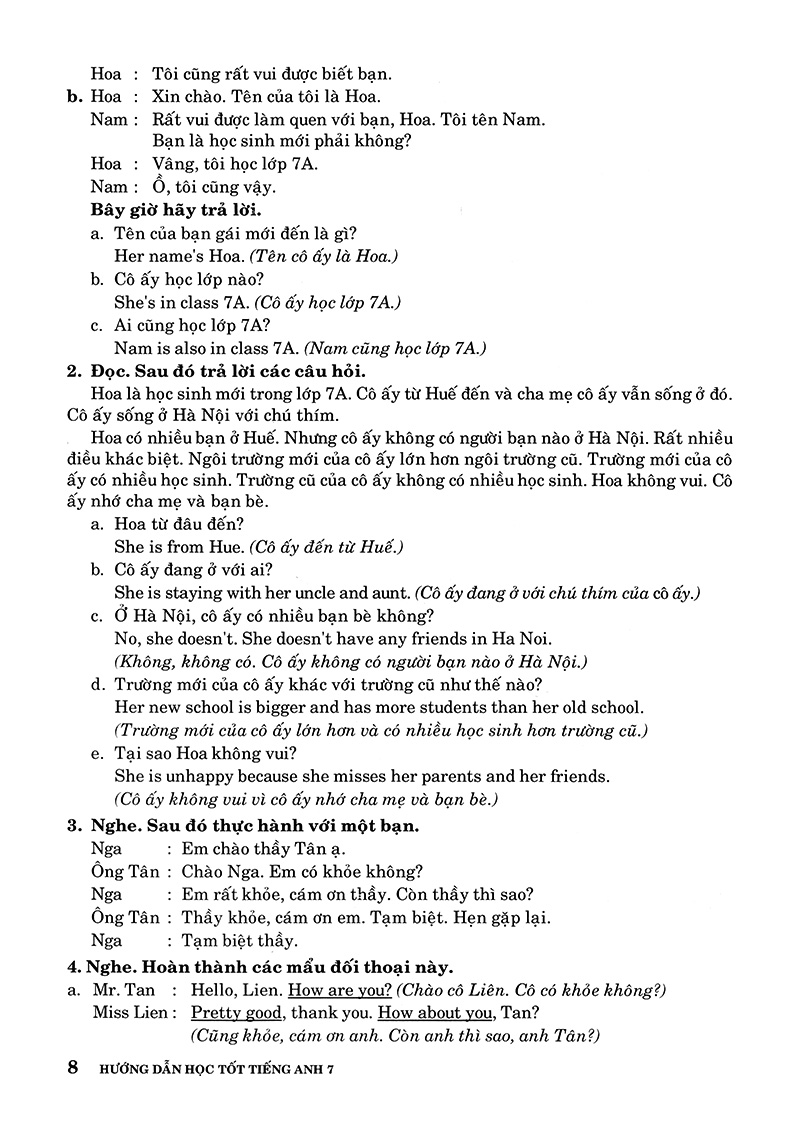 hướng dẫn học tốt tiếng anh 7