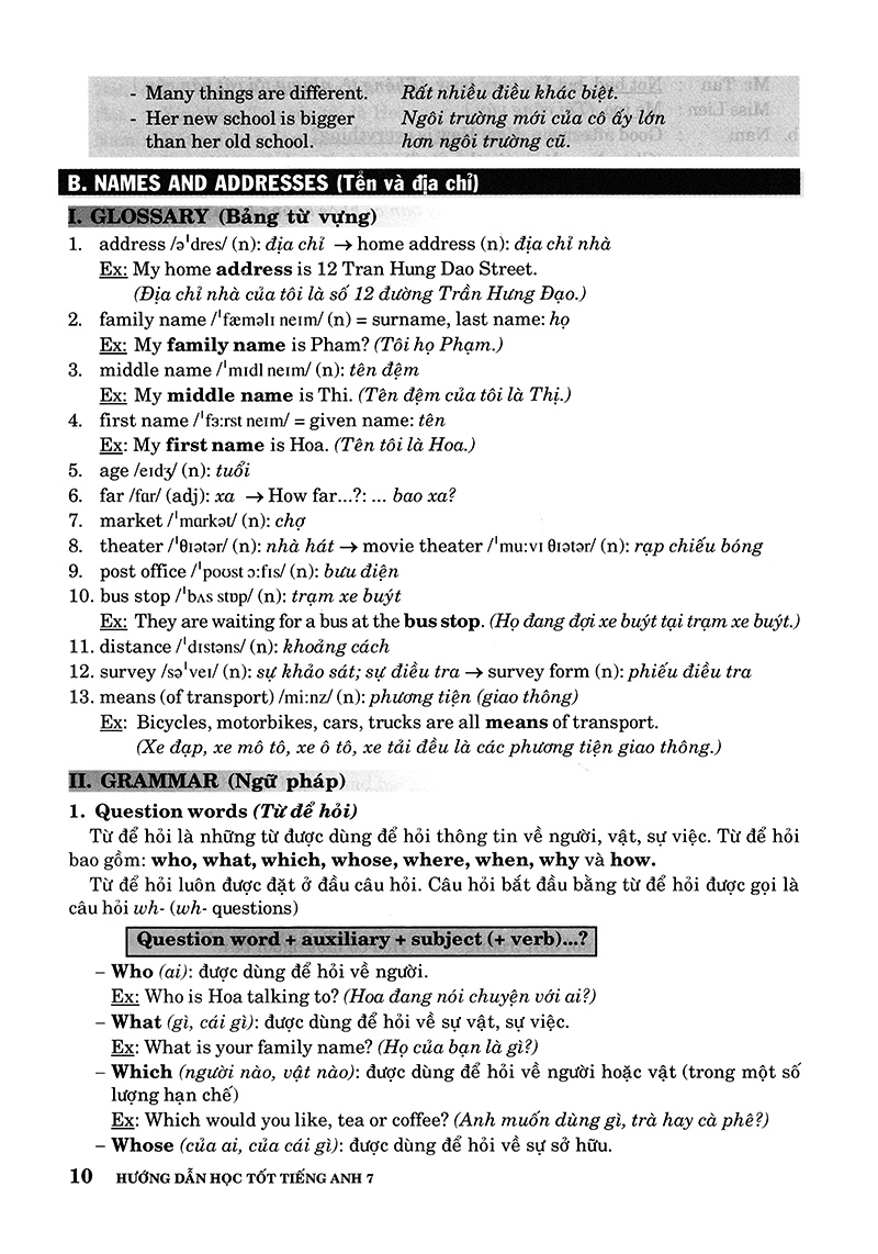 hướng dẫn học tốt tiếng anh 7