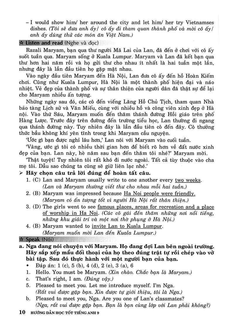 hướng dẫn học tốt tiếng anh 9