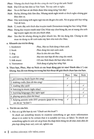 hướng dẫn học tốt tiếng anh lớp 8 - theo chương trình mới của bộ gd và đào tạo (tái bản 2018)