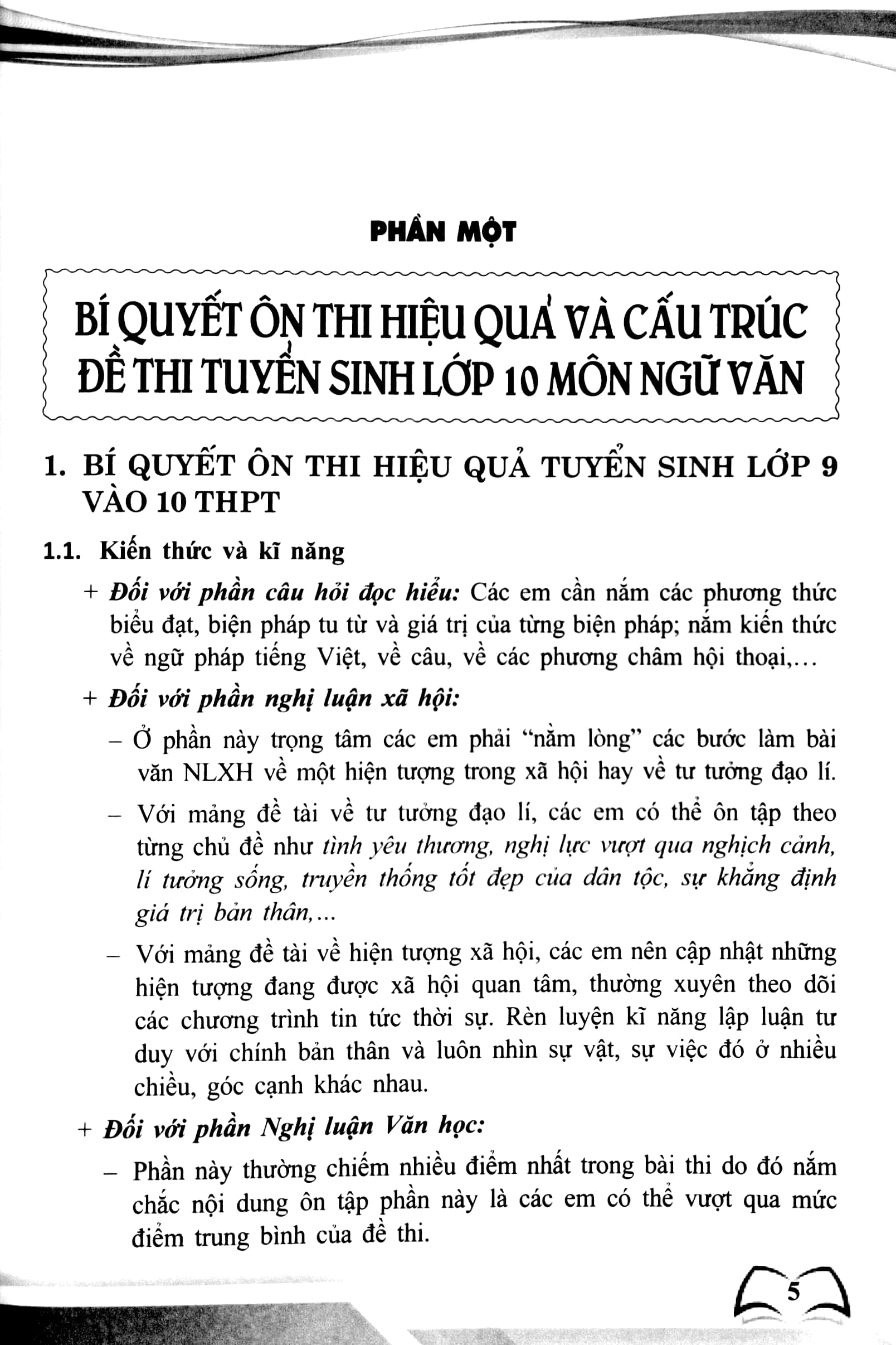 hướng dẫn ôn tập hiệu quả kì thi tuyển sinh vào lớp 10 - môn ngữ văn