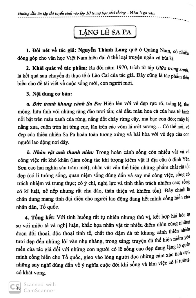 hướng dẫn ôn tập thi tuyển sinh lớp 10 trung học phổ thông - môn ngữ văn (tái bản 2019)