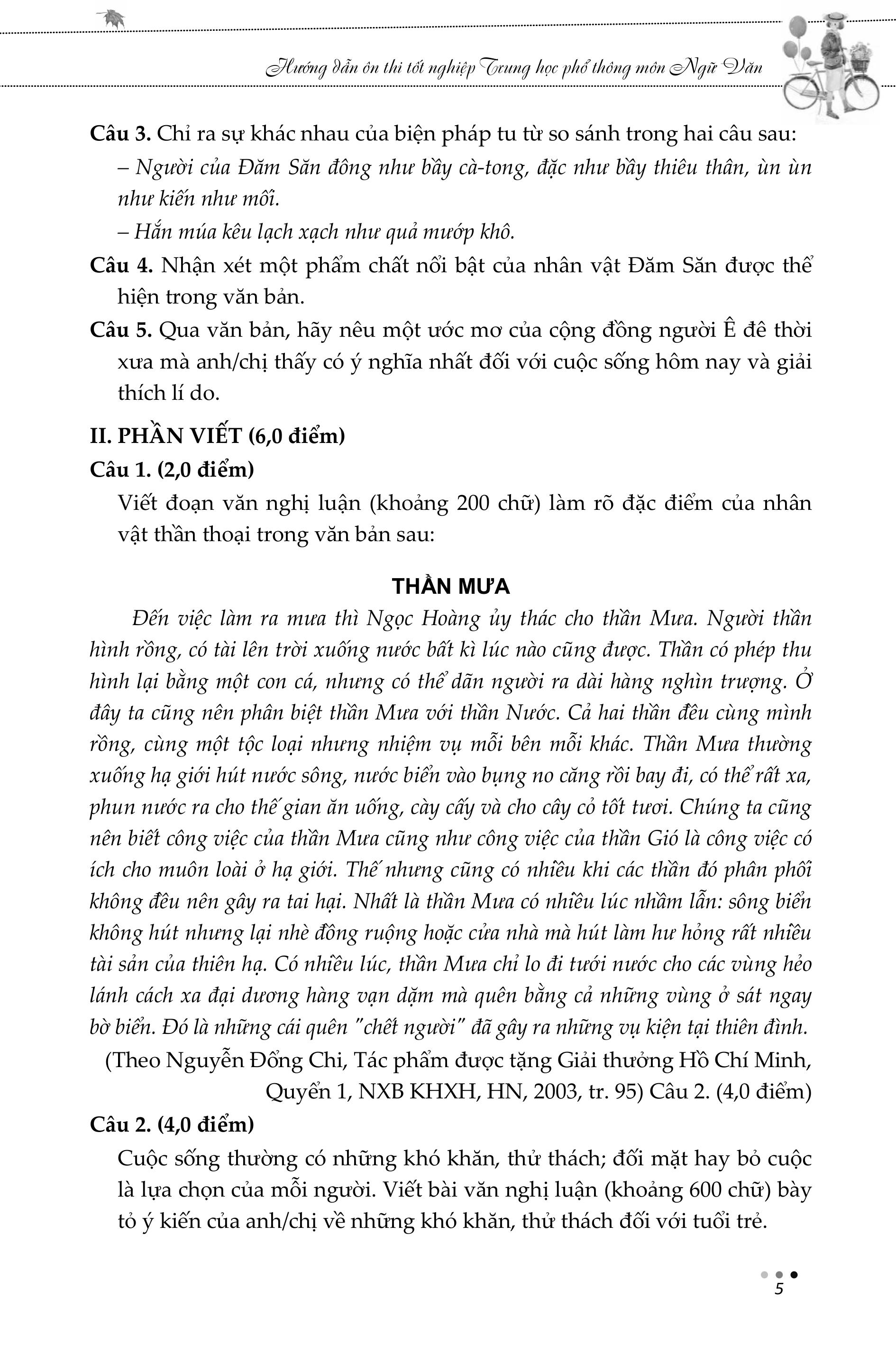 hướng dẫn ôn thi tốt nghiệp trung học phổ thông - môn ngữ văn