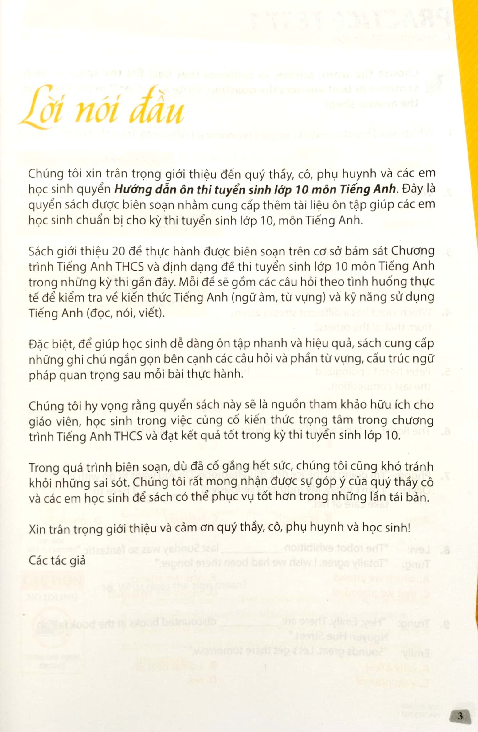 hướng dẫn ôn thi tuyển sinh lớp 10 - môn tiếng anh (tái bản 2024)