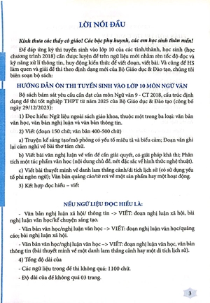 hướng dẫn ôn thi tuyển sinh vào lớp 10 môn ngữ văn (theo chương trình 2018)