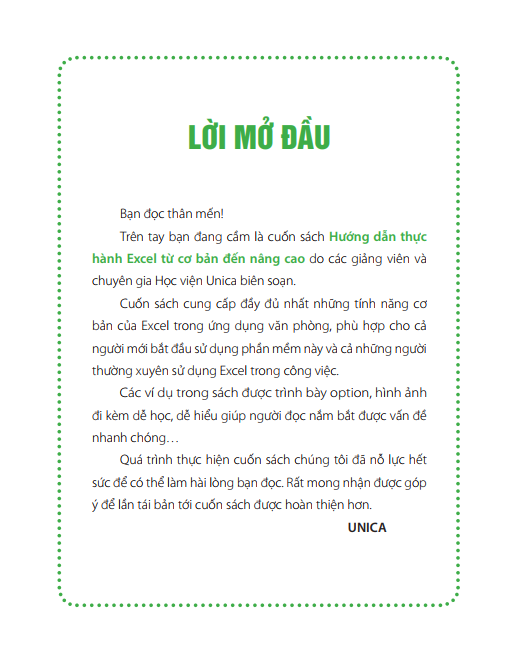 Hướng Dẫn Thực Hành Excel Từ Cơ Bản Đến Nâng Cao