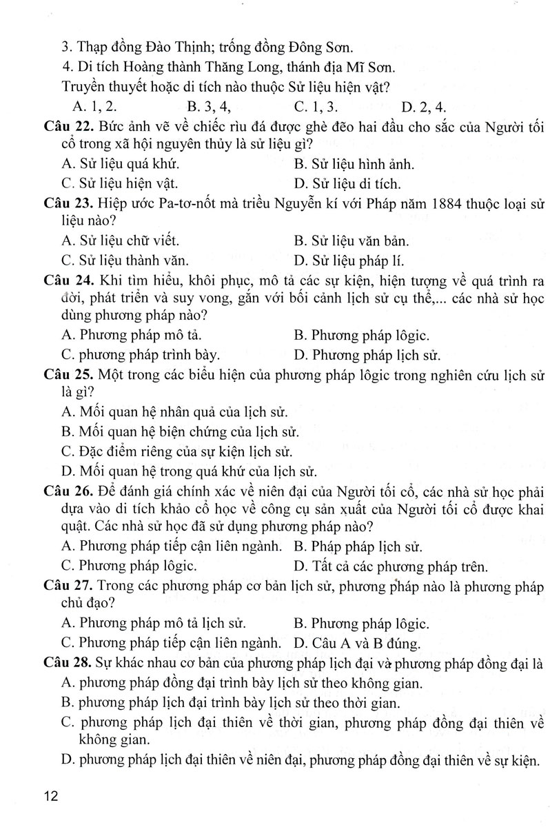 hướng dẫn trả lời câu hỏi tự luận và trắc nghiệm lịch sử 10 (biên soạn theo chương trình giáo dục phổ thông mới - định hướng phát triển năng lực)