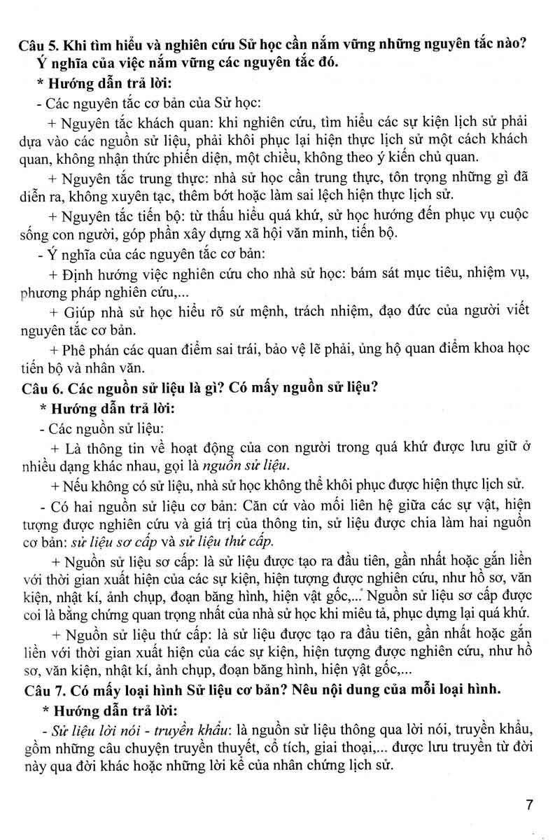 hướng dẫn trả lời câu hỏi tự luận và trắc nghiệm lịch sử 10 (biên soạn theo chương trình giáo dục phổ thông mới - định hướng phát triển năng lực)