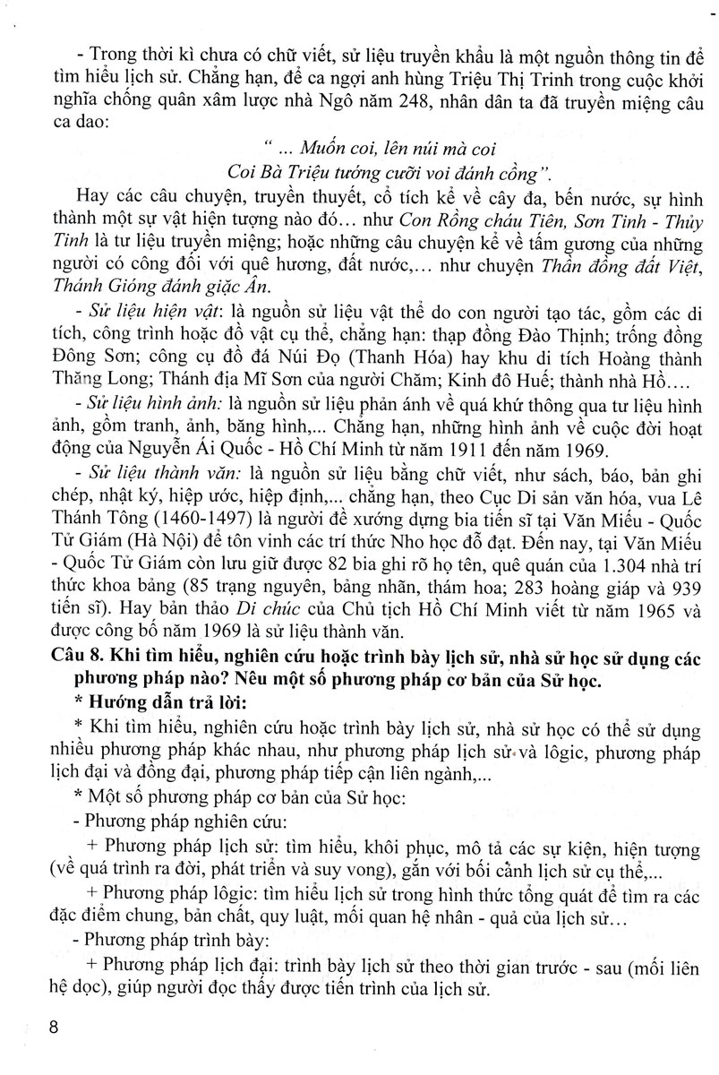 hướng dẫn trả lời câu hỏi tự luận và trắc nghiệm lịch sử 10 (biên soạn theo chương trình giáo dục phổ thông mới - định hướng phát triển năng lực)