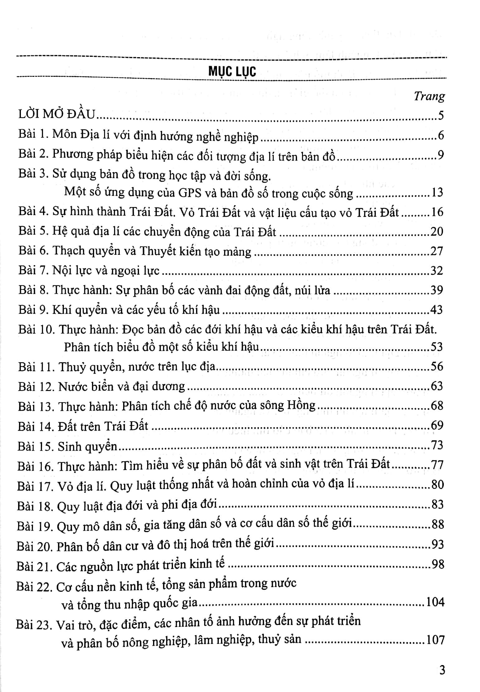 hướng dẫn trả lời câu hỏi và bài tập địa lí lớp 10 (theo chương trình gdpt mới) (bám sát sgk kết nối)