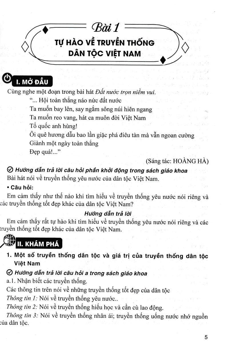 hướng dẫn trả lời câu hỏi và bài tập giáo dục công dân lớp 8 (bám sát sgk kết nối tri thức với cuộc sống)
