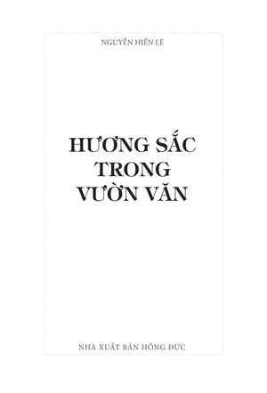 hương sắc trong vườn văn