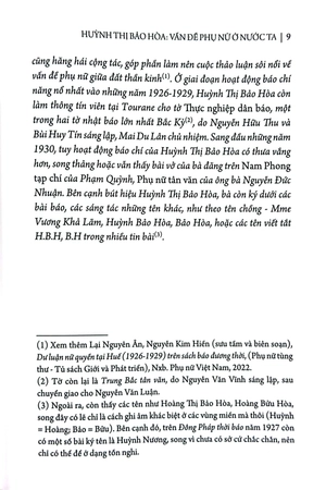 huỳnh thị bảo hòa - vấn đề phụ nữ ở nước ta