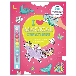 i love magical creatures: colouring & activity book