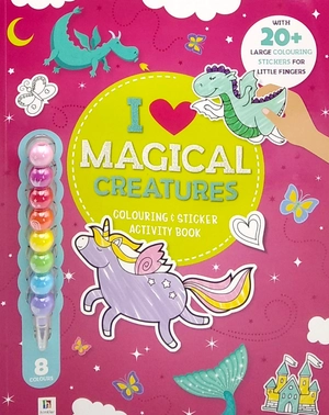 i love magical creatures: colouring & activity book