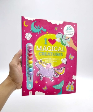 i love magical creatures: colouring & activity book